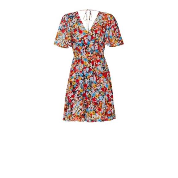 Rebecca Minkoff “Sorcha” Floral Deep-V Mini Dress – Size XS - Picture 9 of 12